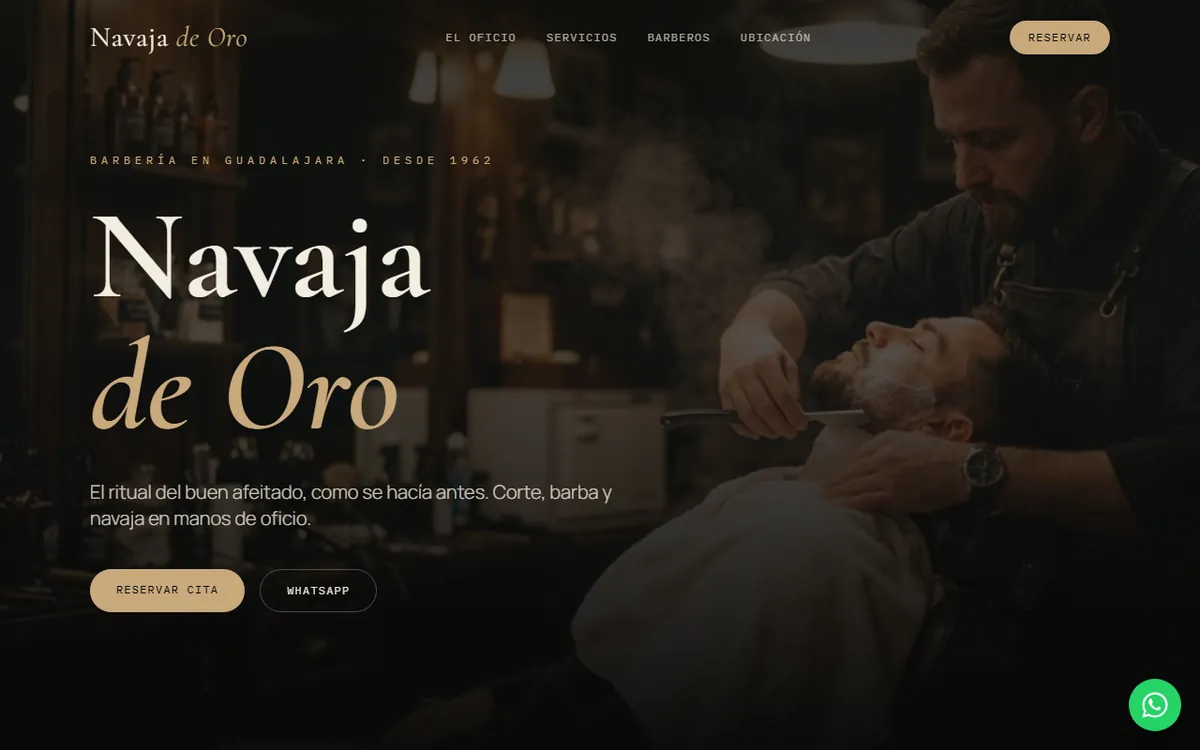 Demo del sitio de Navaja de Oro